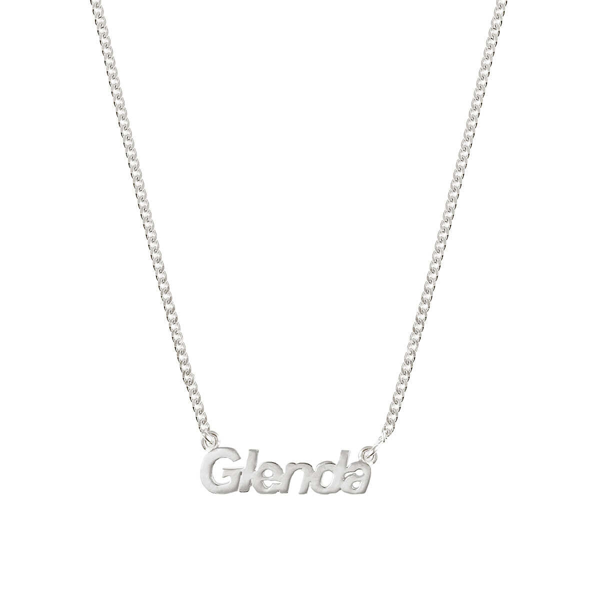 Sterling Silver Nameplate Necklace With XL Curb Chain | Wanderlust + Co